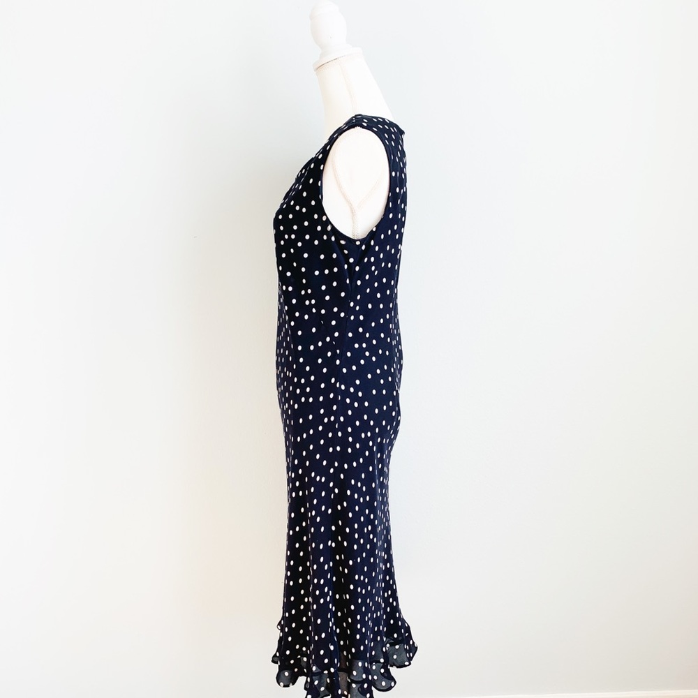 Talbots 100% Silk Navy Dress Spring Summer 10 EUC - Picture 2 of 7